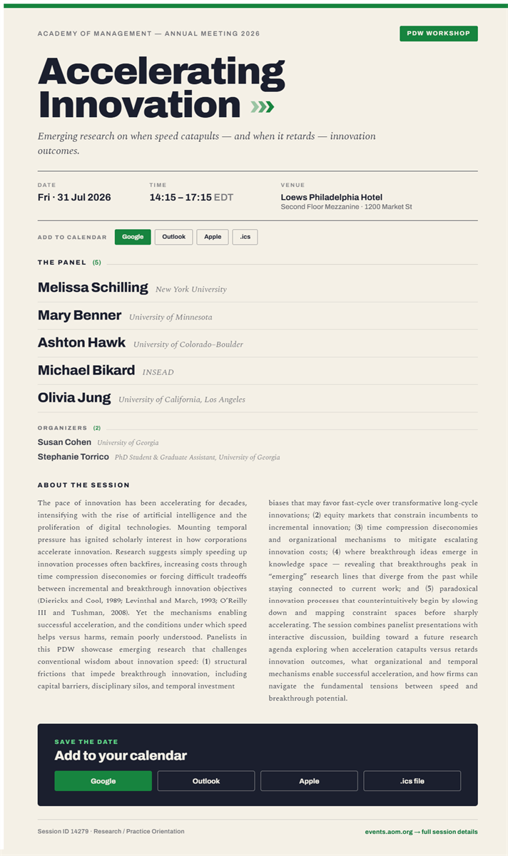 Accelerating Innovation PDW 